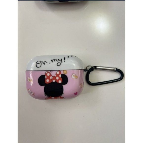 2 Minnie Mouse AirPod Pro Case Cover Strong Plastic PINK AND WHITE COLORS NEW - Picture 4 of 8